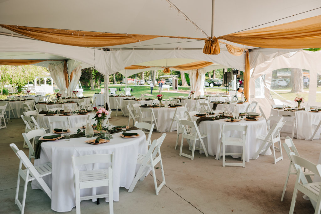 reception tent at Michillinda Lodge Wedding