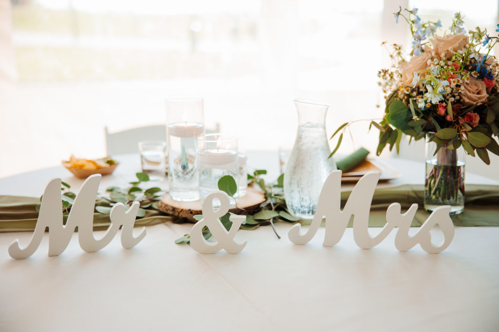 head table at Michillinda Lodge Wedding