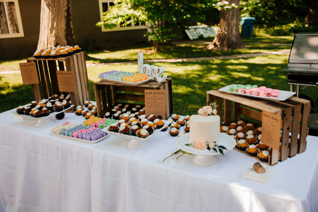 dessert table at Michillinda Lodge Wedding