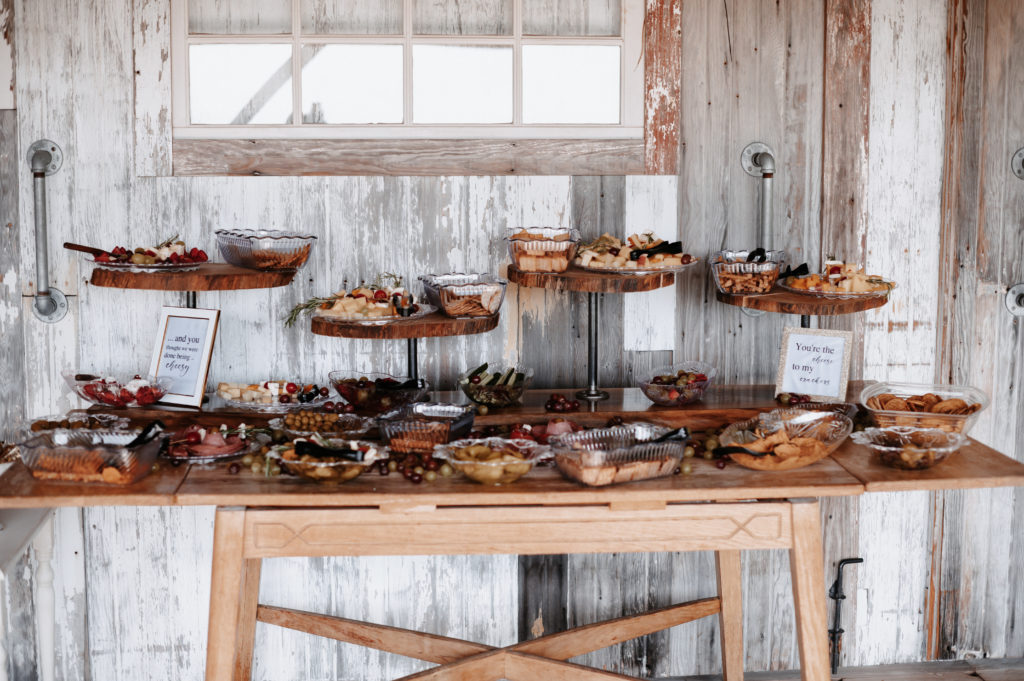 dessert table at Hidden Vineyard Wedding Barn