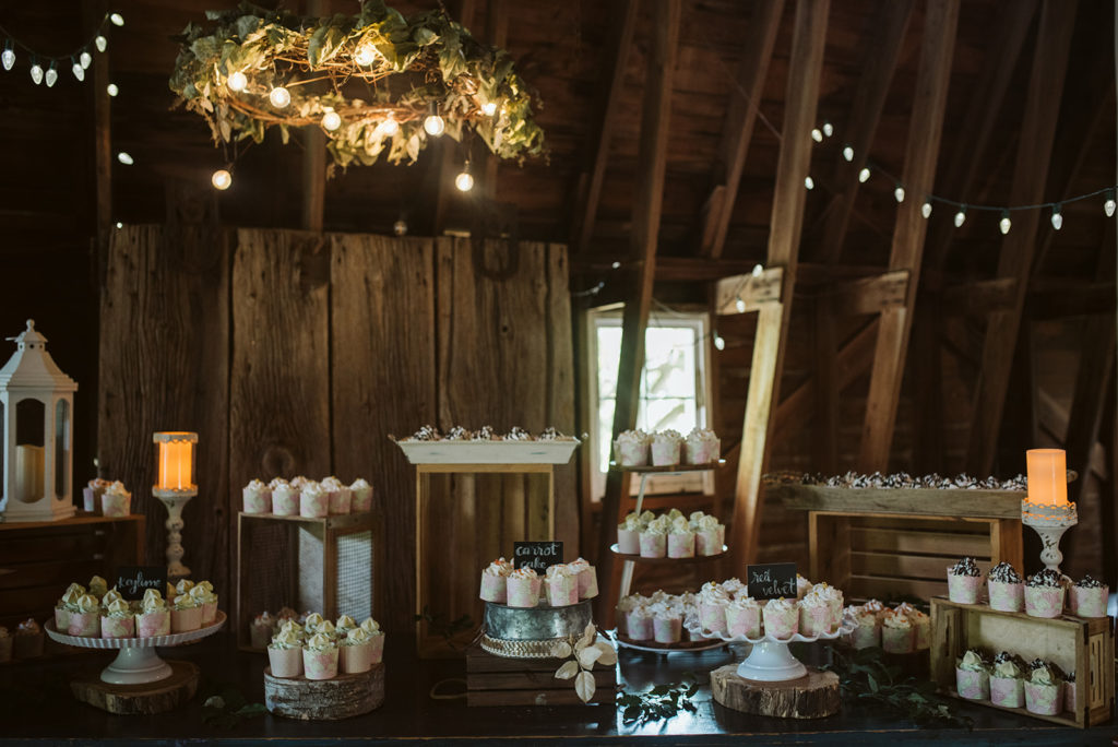 dessert table Blue Dress Barn Wedding