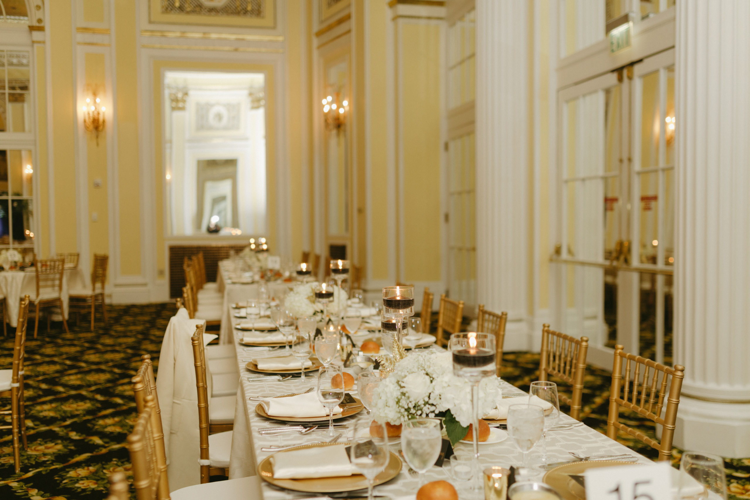guest tables at Amway Grand Plaza Wedding