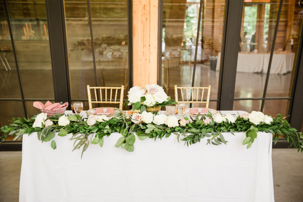 head table at Bissel Tree House Wedding