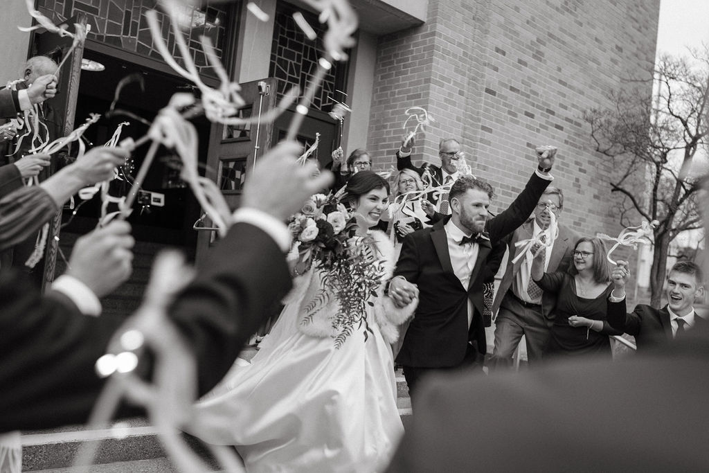 Just married, downtown Grand Rapids, wedding