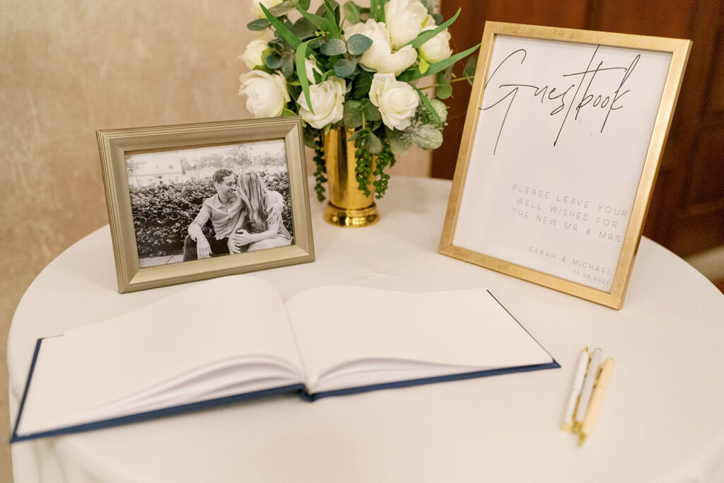 guest book signing table