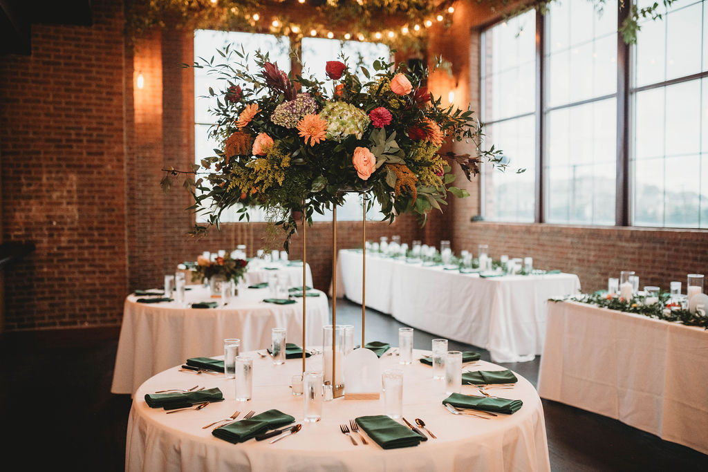 tall floral table layout