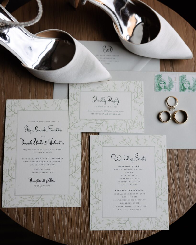 wedding invitation suite detail shot