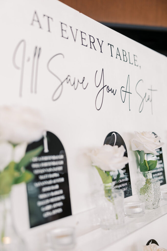 Seating chart inspiration - Roostertail wedding