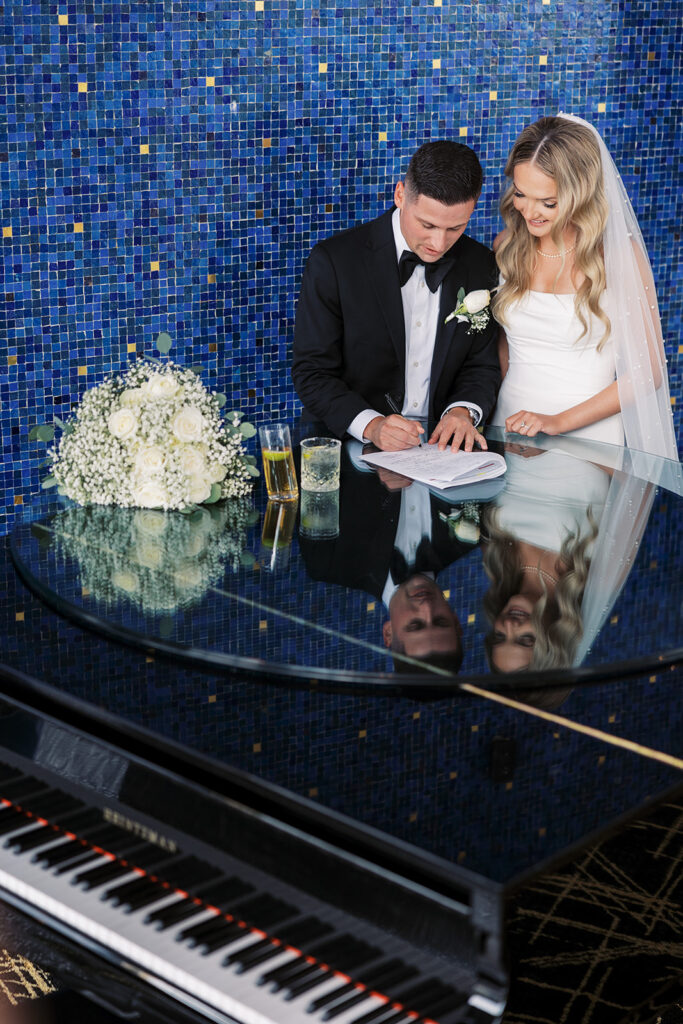 Marriage license signing, Detroit Wedding