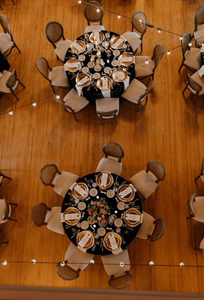 Arial Shot table layout, detroit yacht club