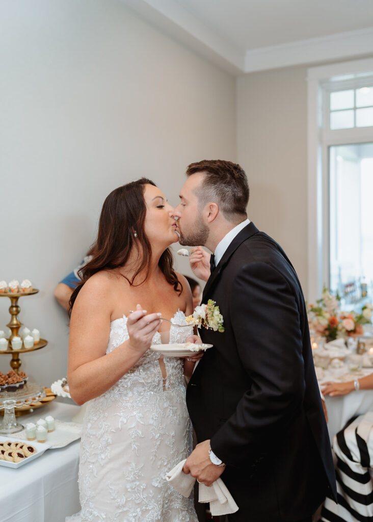 Cake cutting husband and wife