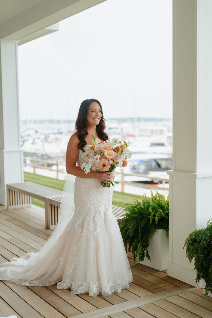 First look bridal shots