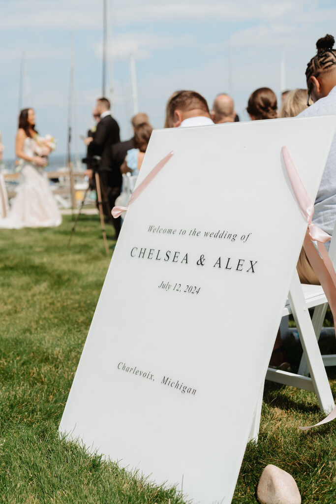 Ceremony signage inspo