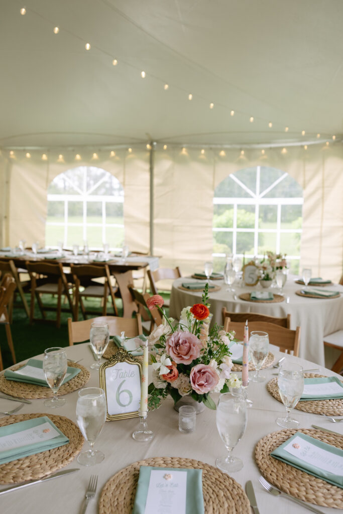 Tent Decor Reception Inspo