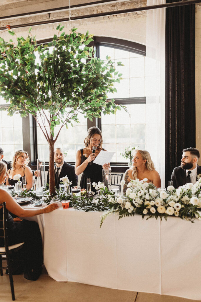 Wedding party speeches