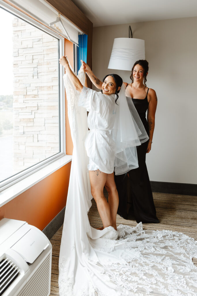 Bride getting ready photos