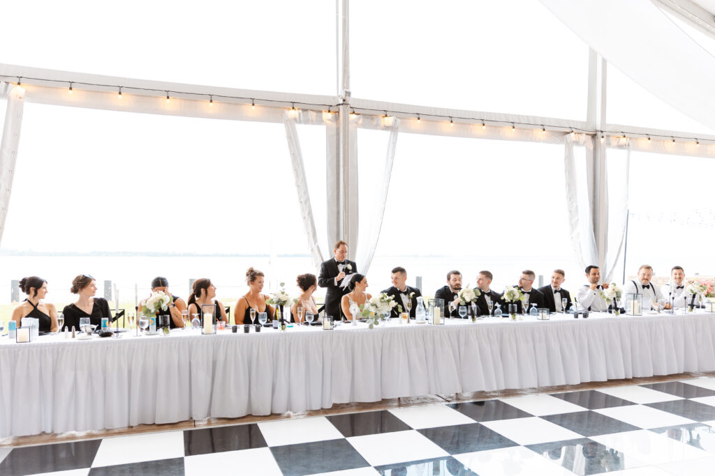 Large wedding party table