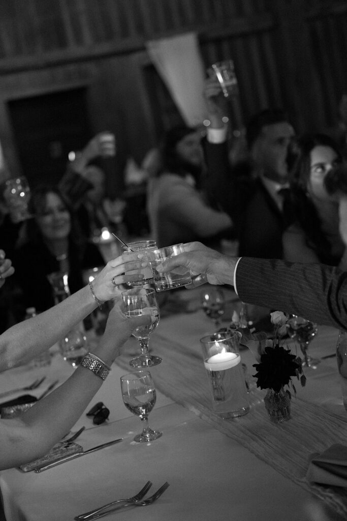 Cheers, speeches, wedding