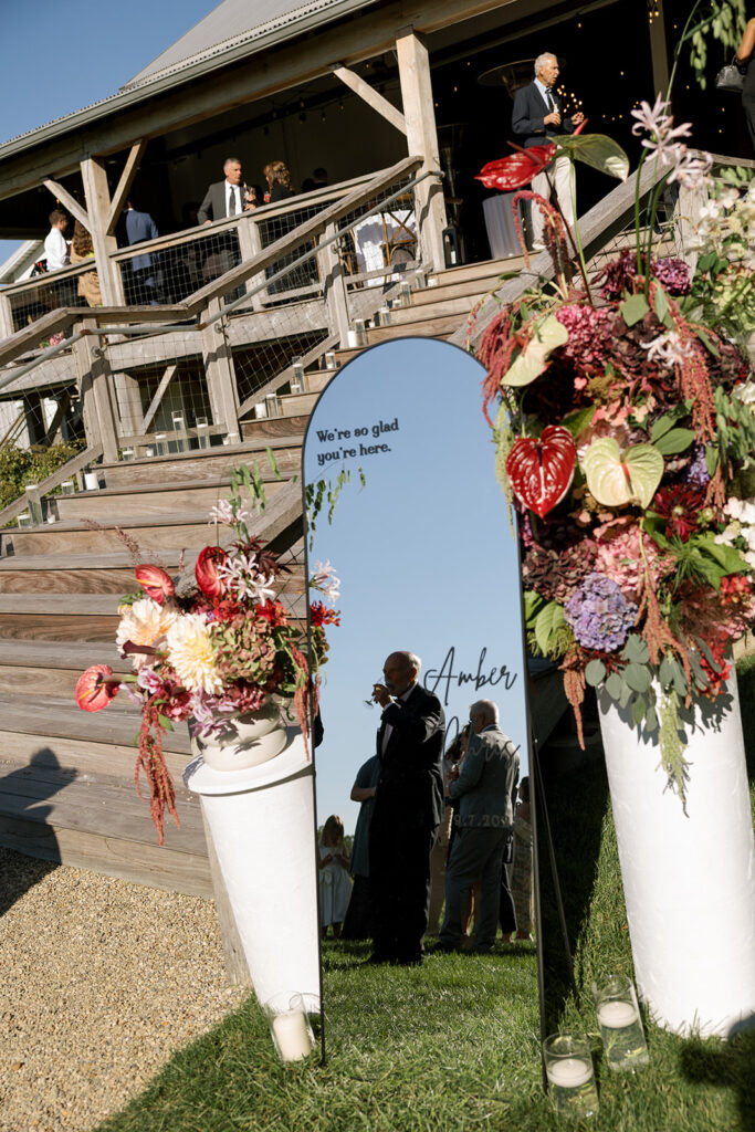 Florals and welcome sign inspo